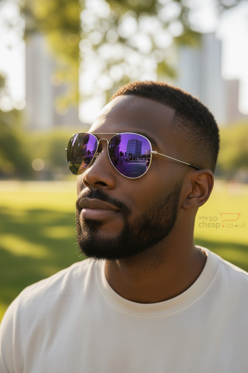 Ray-Ban Aviators RB3025 Flash Lens Mirrored Silver Purple Green, Silver Frame 58mm Lens