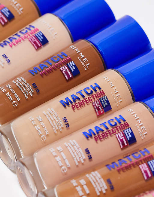 Rimmel London Match Perfection Foundation SPF 20 30ml Natural Beige | Lightweight & Hydrating Foundation