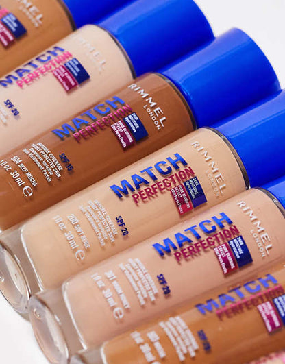 Rimmel London Match Perfection Foundation SPF 20 30ml Natural Beige | Lightweight & Hydrating Foundation