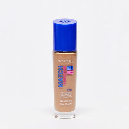 Rimmel London Match Perfection Foundation SPF 20 30ml Natural Beige | Lightweight & Hydrating Foundation