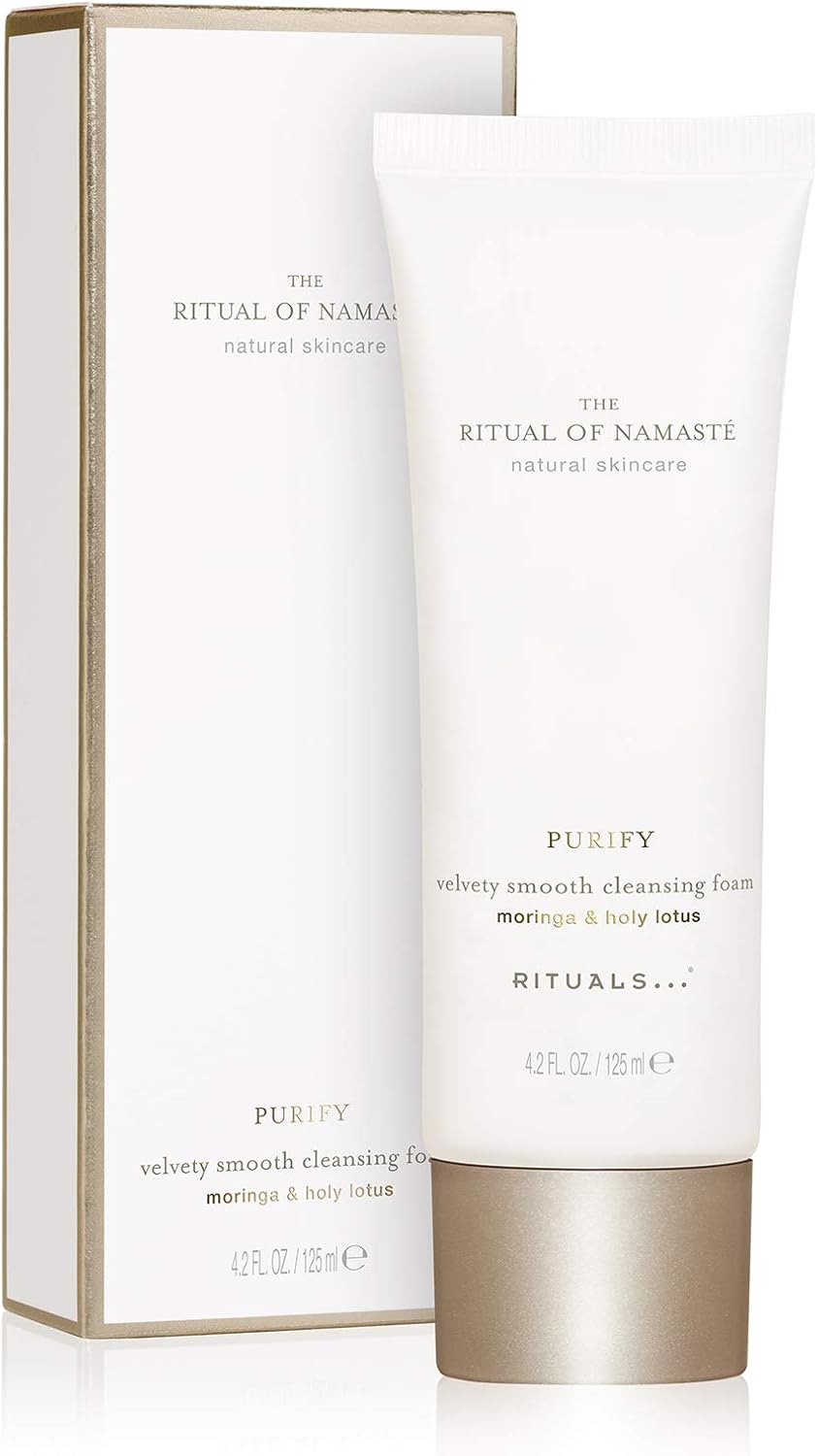 Rituals The Ritual of Namaste Velvety Smooth Cleansing Foam 125ml | Mild Lotus Face Cleanser for All Skin Types | Hydrating Foam Cleanser