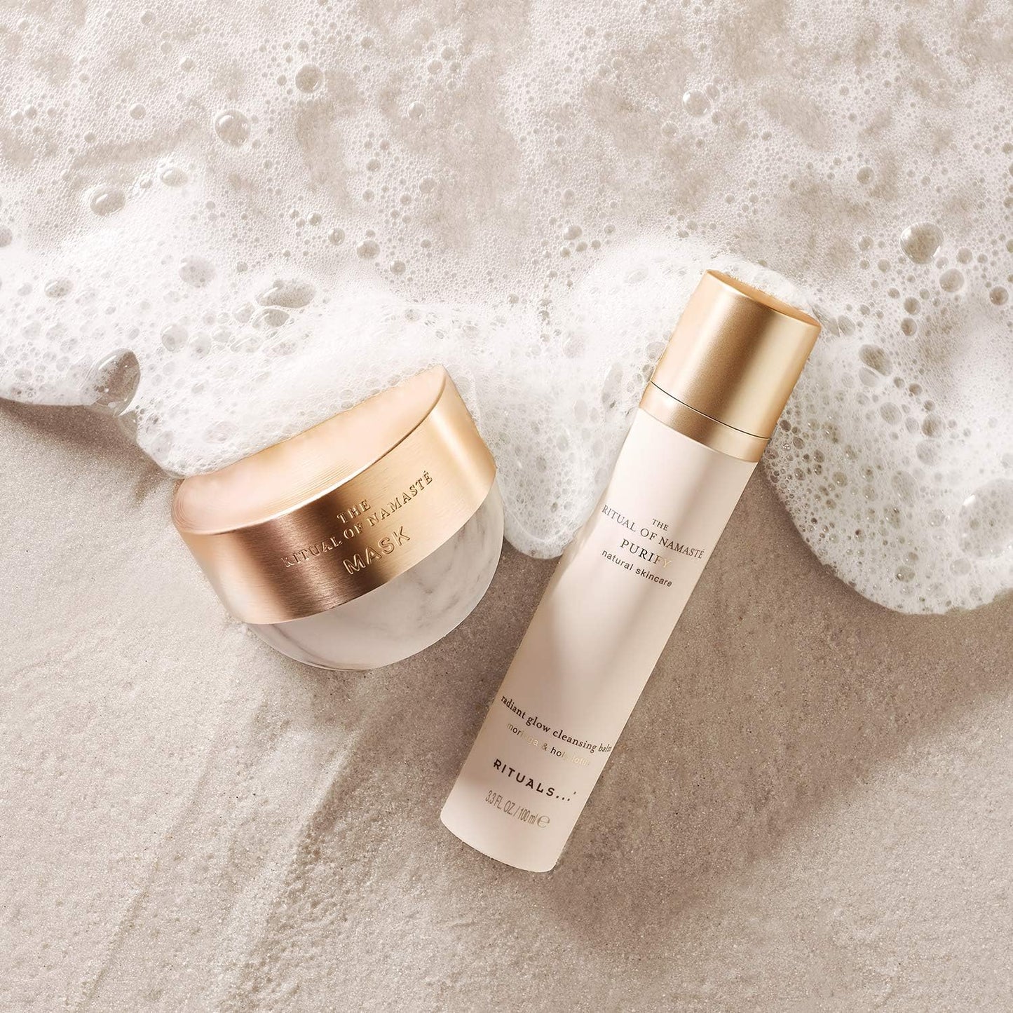 Rituals The Ritual of Namaste Velvety Smooth Cleansing Foam 125ml | Mild Lotus Face Cleanser for All Skin Types | Hydrating Foam Cleanser
