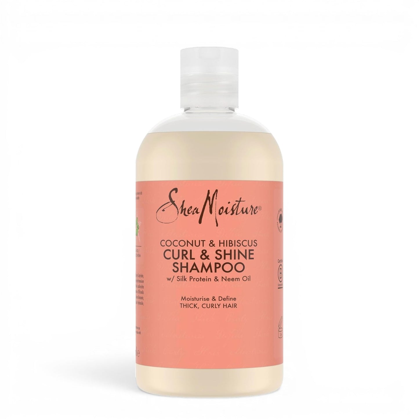 SheaMoisture Coconut & Hibiscus Curl & Shine Shampoo 379ml | Sulphate Free Natural Shampoo for Curly Hair | Coconut Hair Shampoo