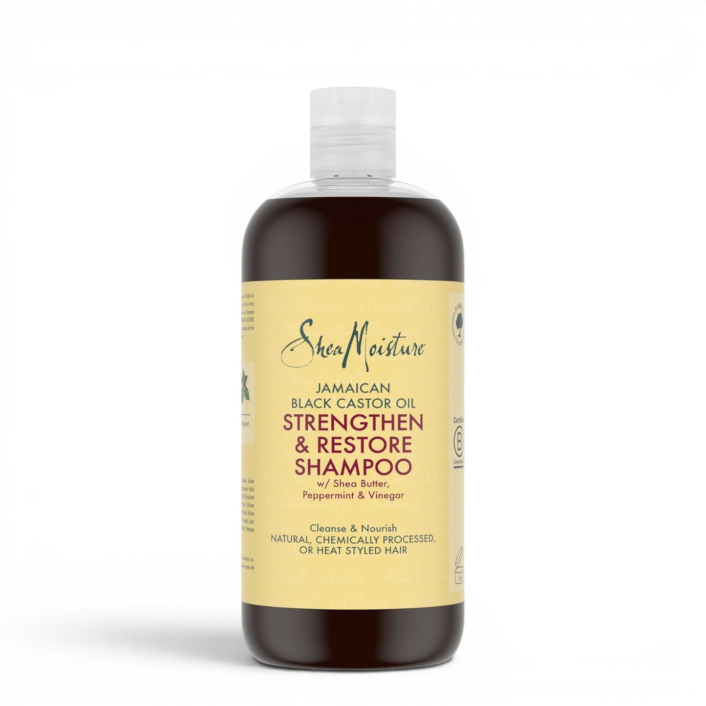 SheaMoisture Jamaican Black Castor Oil Strengthen & Restore Shampoo 473ml | Sulphate Free Natural Shampoo for Textured Hair | Castor Oil Shampoo