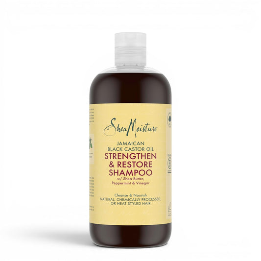 SheaMoisture Jamaican Black Castor Oil Strengthen & Restore Shampoo 473ml | Sulphate Free Natural Shampoo for Textured Hair | Castor Oil Shampoo