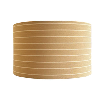 Shropshire Shades - Telford Lamp Shade With Stripes Tan  - Medium 33(D) x 20(H) cm