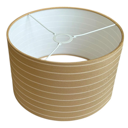 Shropshire Shades - Telford Lamp Shade With Stripes Tan  - Medium 33(D) x 20(H) cm