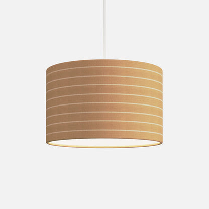Shropshire Shades - Telford Lamp Shade With Stripes Tan  - Medium 33(D) x 20(H) cm
