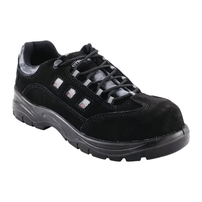 Sitesafe Unisex Safety Trainers, Black, Leather Upper, Composite Toe Cap, S1P - Size 13