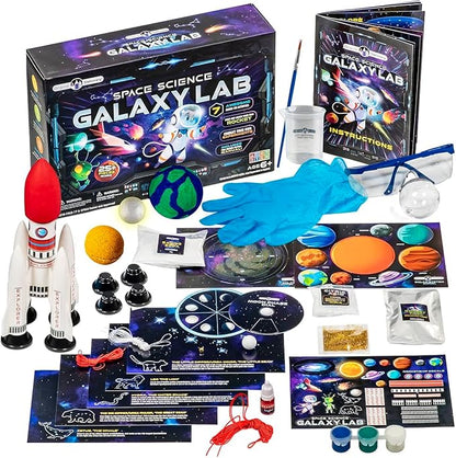 Space Science Galaxy Lab - Home Science Kit for Kids Learning, inc Rocket, Stickers & more!