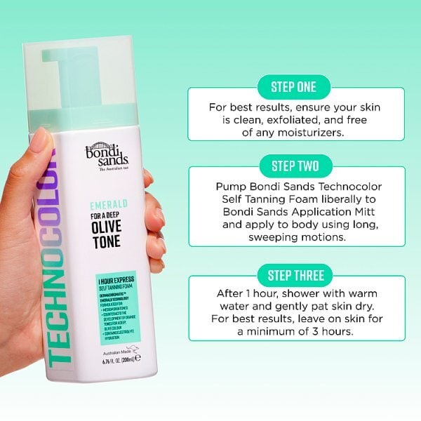 Bondi Sands Technocolor 1 Hour Express Self Tanning Foam - Emerald 40ml