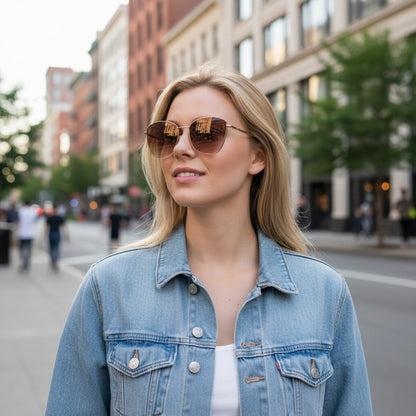 Ted Baker Fashion Rose Gold Brown Gradient Sunglasses TB1522 Ariel 400