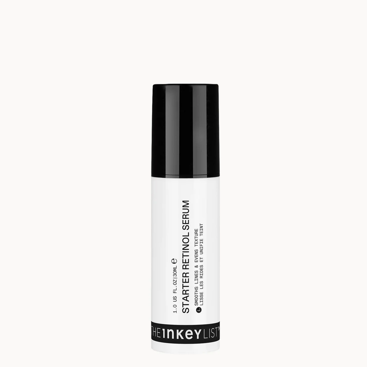 A single bottle of Dr. Inkey List Retinol Serum centered on a plain white background.