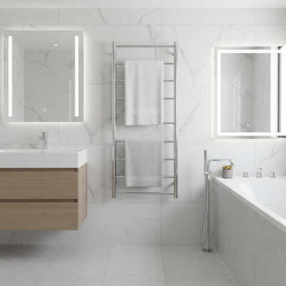 ThermoSphere Heated Towel Rail Polished Stainless Steel 1120 x 530mm | Polished Chrome Electric Bathroom Radiator