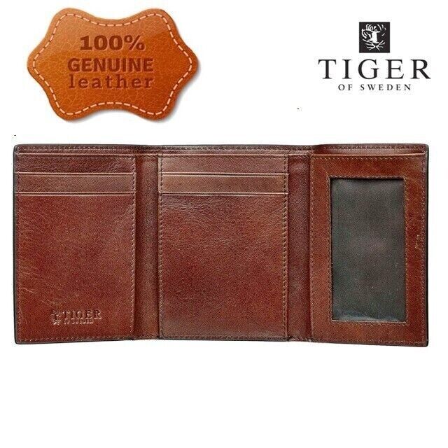 Tiger of Sweden 'Phillipe' Luxury Tri-Fold Leather Wallet - Tan