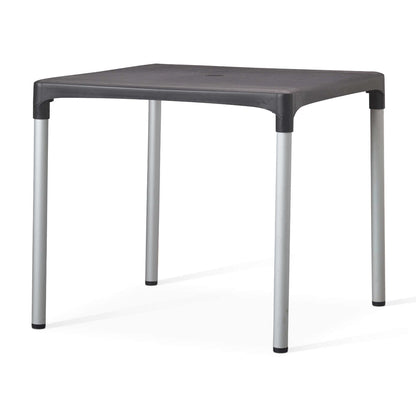Tabilo Vibe 4 Seater Outdoor Table with Solas 1.8m Parasol & Base Set Cafe/Home
