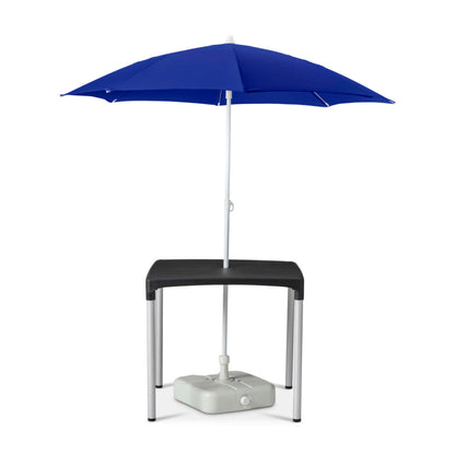 Tabilo Vibe 4 Seater Outdoor Table with Solas 1.8m Parasol & Base Set Cafe/Home