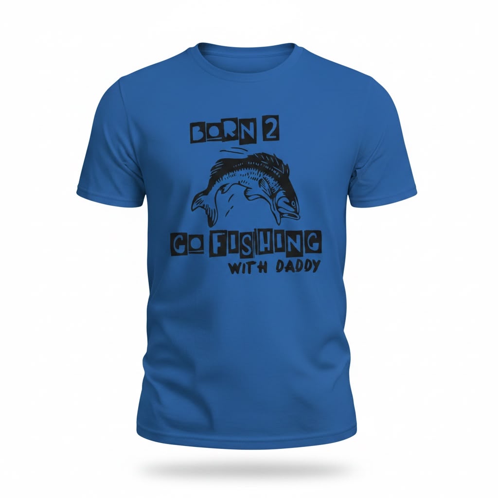 Daddy & Baby Matching Set - T-Shirt & Onesie - Gone Fishing - Blue