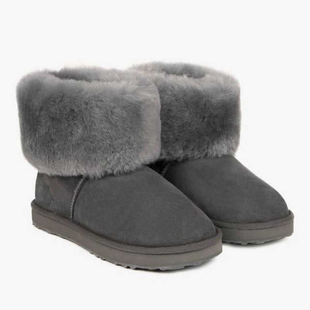 Just Sheepskin Women's Cornwall Sheepskin Boots - Granite, Size UK 4
