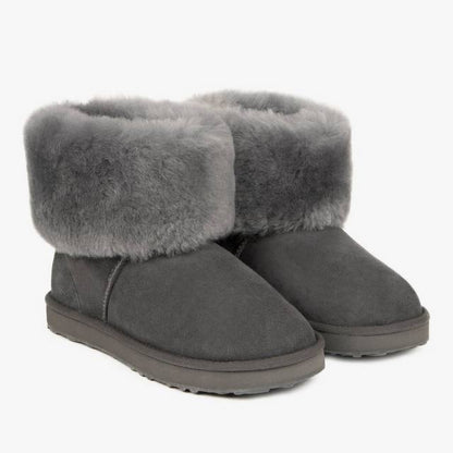 Just Sheepskin Women's Cornwall Sheepskin Boots - Granite, Size UK 4