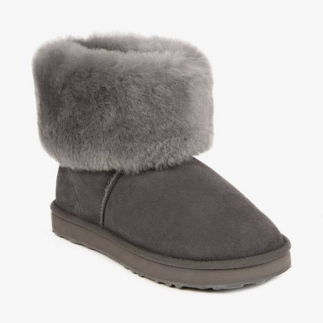 Just Sheepskin Women's Cornwall Sheepskin Boots - Granite, Size UK 4