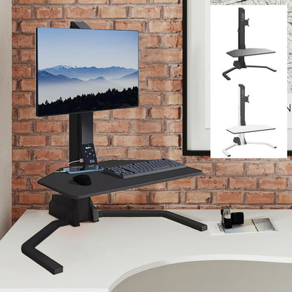 XTEND - Black Stand Up Desk Converter Single Monitor