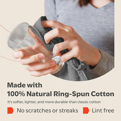 Zeppoli Kitchen Towels 12 Pack 38 x 63.5cm - 100% Cotton Dobby Weave Dish Towels & Cleaning