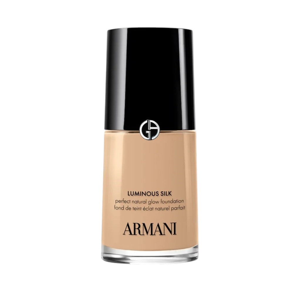Armani Luminous Silk foundation bottle on a white background