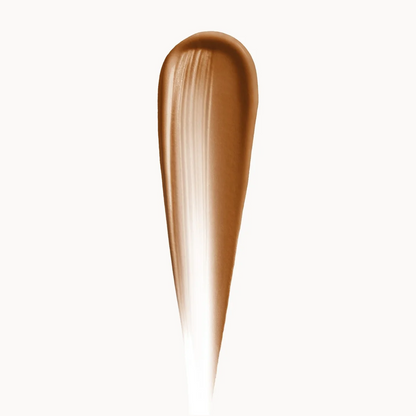 Beige makeup swatch on a white background