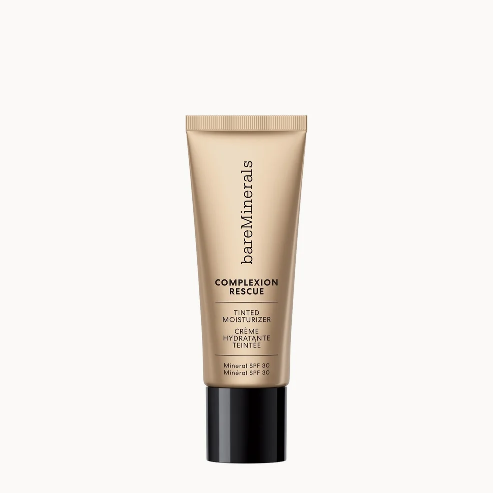 a tube of bareMinerals Complexion Rescue Tinted Moisturizer SPF30 in Chestnut against white background
