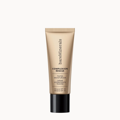 a tube of bareMinerals Complexion Rescue Tinted Moisturizer SPF30 in Chestnut against white background