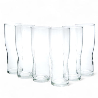 6 Pack Bormioli Rocco New Pilsner Beer Glass, Clear, 420ml