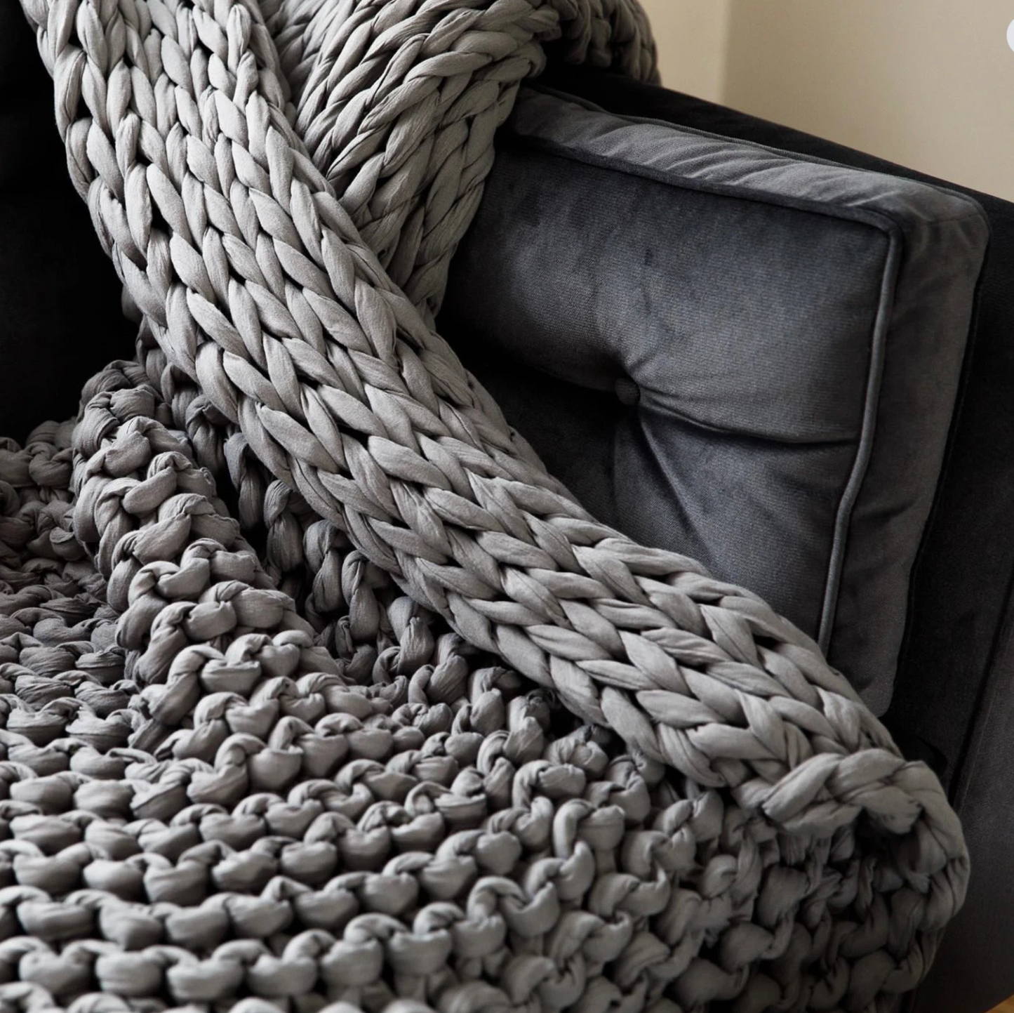 Remy Sleep Weighted Blanket 8 KG Charcoal Grey - The Lounger 120 x 180cm