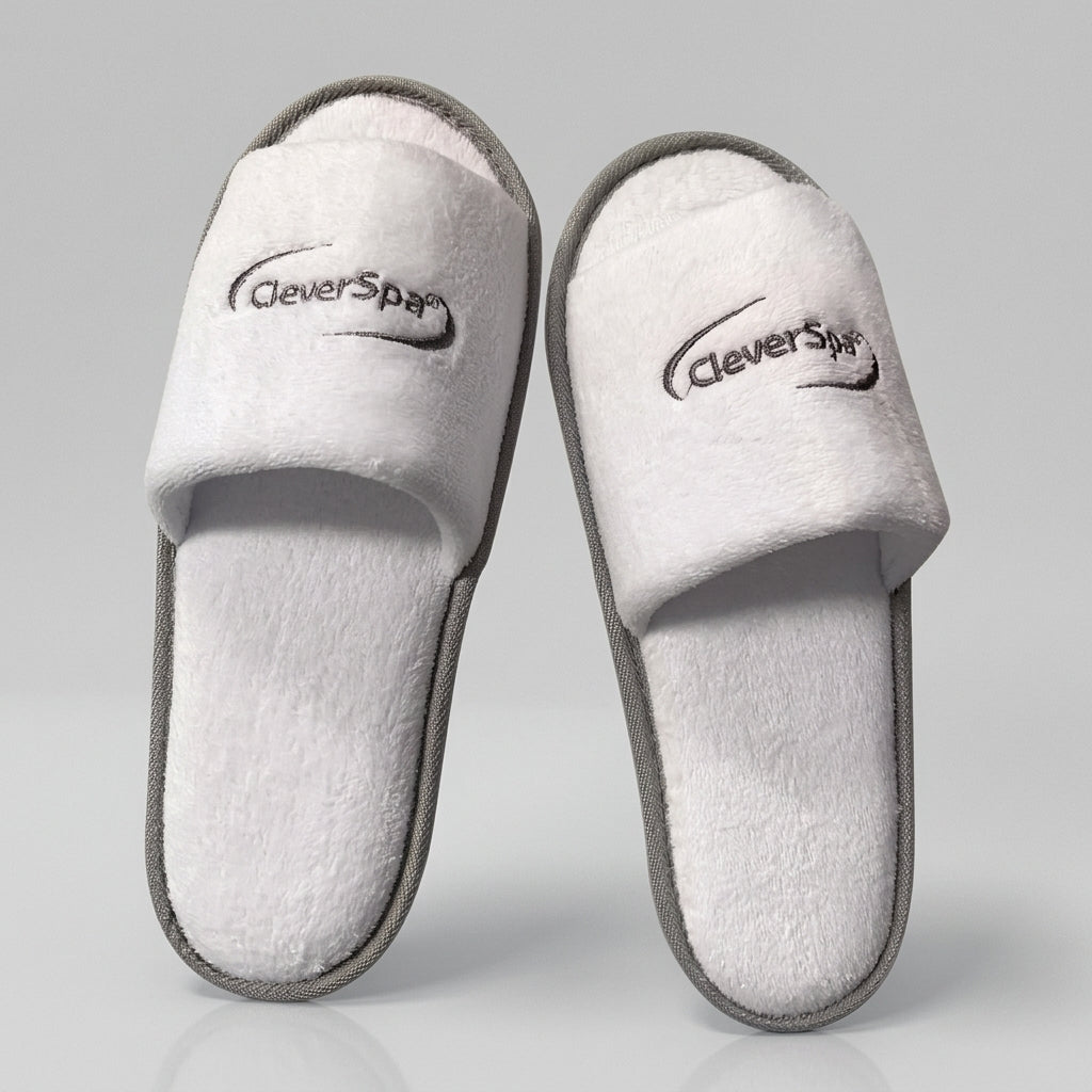 CleverSpa Luxury Towelling Slippers for Home Spa, Hot Tubs etc. - Fits All Sizes