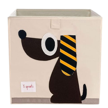 3 Sprouts - Storage Box - DOG - 13" Collapsible Fabric Organiser