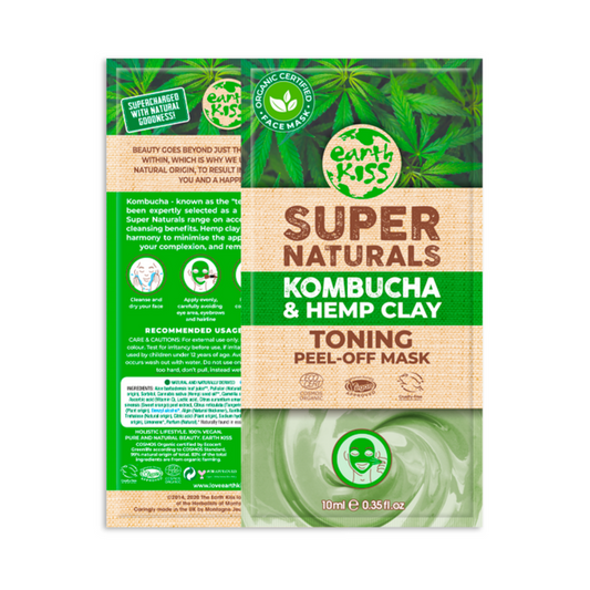 Earth Kiss - Organic Super Naturals Kombucha and Hemp Clay Toning Peel-Off Face Mask