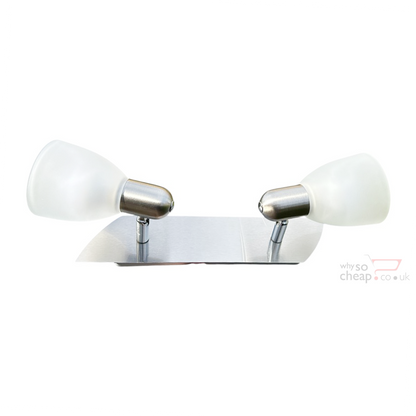 Eglo Enea-C 2 Bulb Bar Spotlight – E14-Led RGB Bulbs Included – Matt Nickel SKU 75374