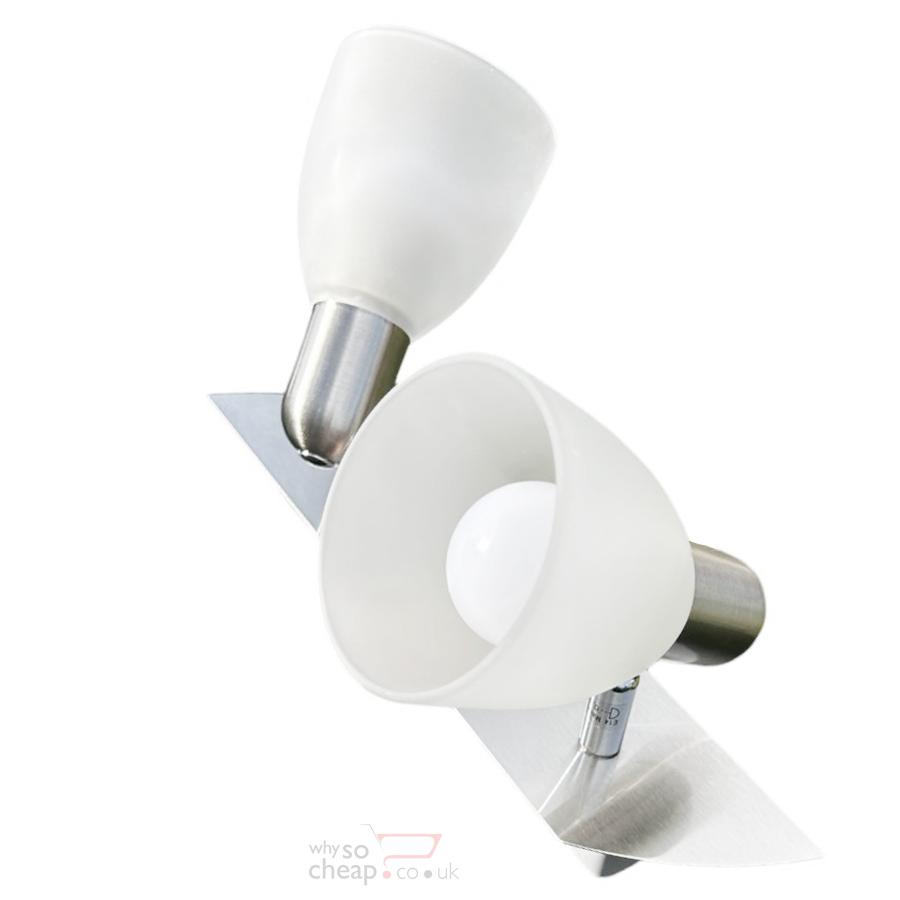 Eglo Enea-C 2 Bulb Bar Spotlight – E14-Led RGB Bulbs Included – Matt Nickel SKU 75374