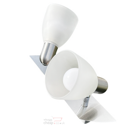 Eglo Enea-C 2 Bulb Bar Spotlight – E14-Led RGB Bulbs Included – Matt Nickel SKU 75374