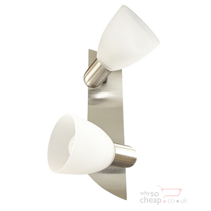 Eglo Enea-C 2 Bulb Bar Spotlight – E14-Led RGB Bulbs Included – Matt Nickel SKU 75374