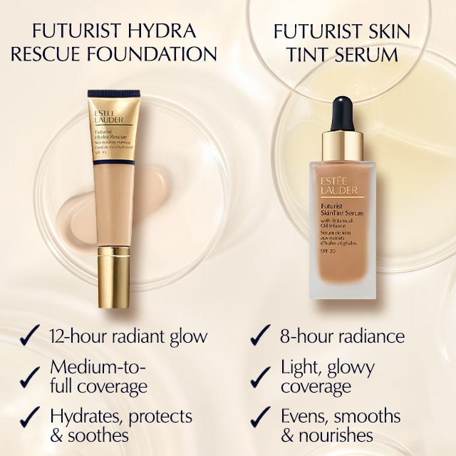 Estée Lauder Futurist Hydra Rescue Foundation SPF 45 35ml – Deep Shades, Radiant Finish
