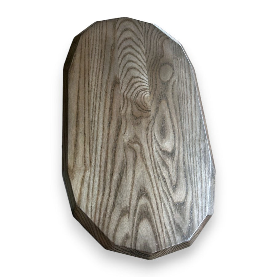 Fairmont & Main Wooden 40cm Food Board Stained Ash Oval Faceted Dishwasher Safe AS706R