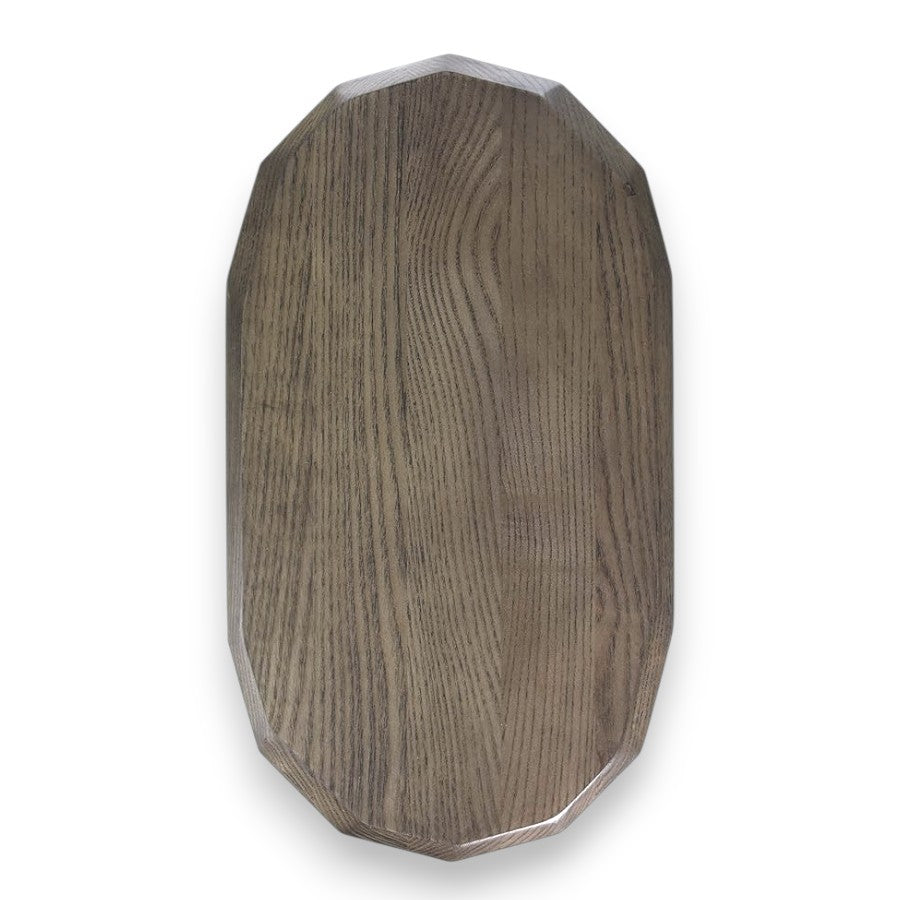 Fairmont & Main Wooden 40cm Food Board Stained Ash Oval Faceted Dishwasher Safe AS706R