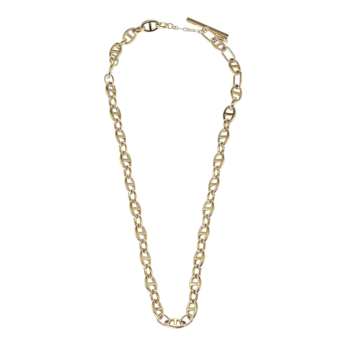 Fossil Heritage D-Link Gold-Tone Anchor Chain Necklace