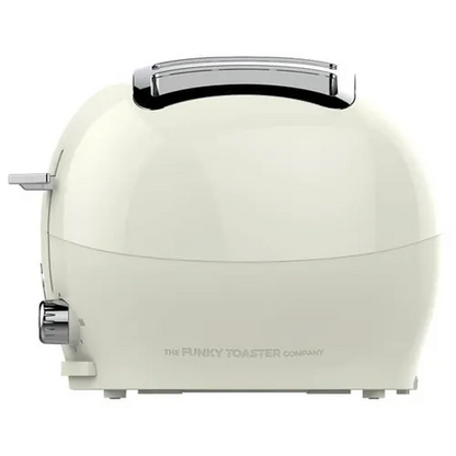 FUNKY Chunky LARGE Retro 4-slice Toaster, Extra Wide & Deep Slots, 6 Browning Levels - Cream