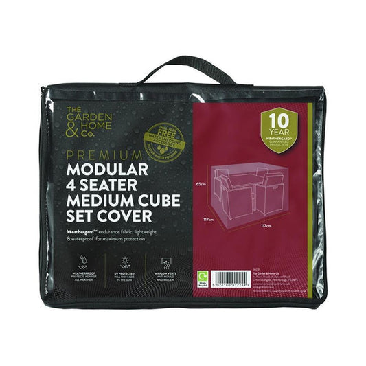 Premium 4-Seater Cube Garden Furniture Cover – Waterproof & UV Protected - Medium