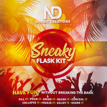 ND – Sneaky Hidden Drinks Flasks Kit With Funnel (for Festivals, Events, Travel)
