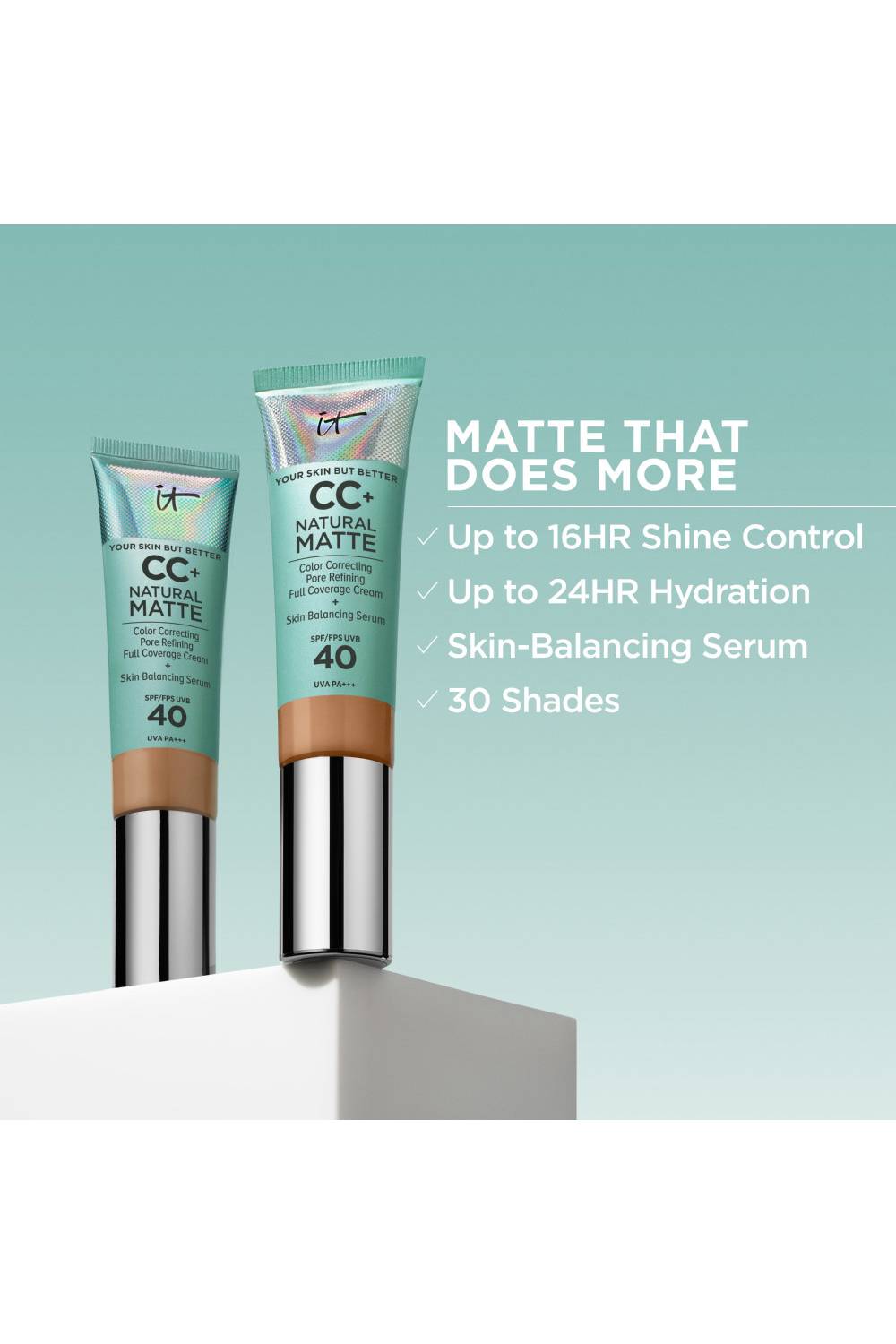 iT Cosmetics Your Skin But Better CC+ Natural Matte with SPF 40 Fair Beige