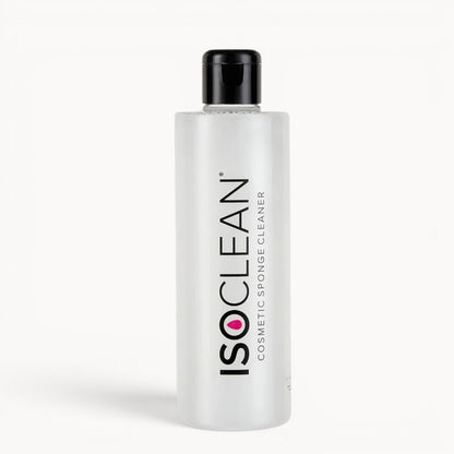 ISOCLEAN cosmetic sponge cleaner bottle on a white background
