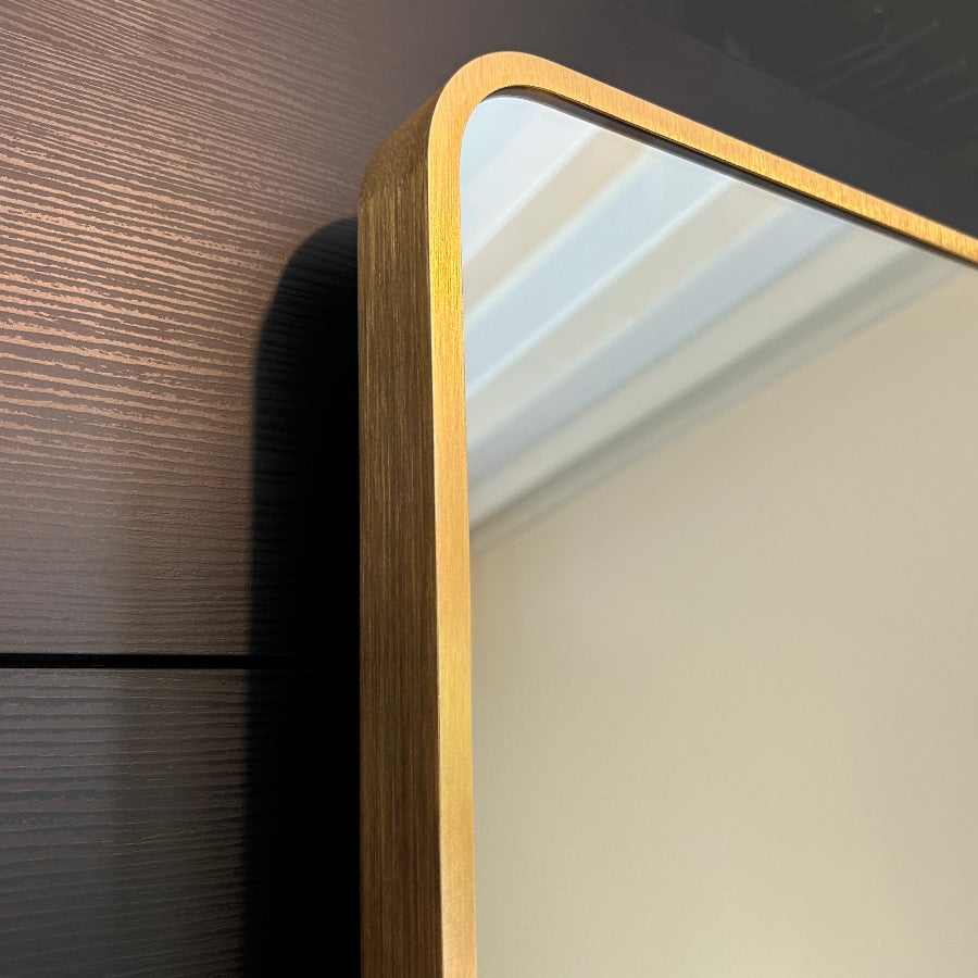 Hearth & Stone - Designer Bathroom/Living Room Mirror - 55 x 70cm - Brushed Gold